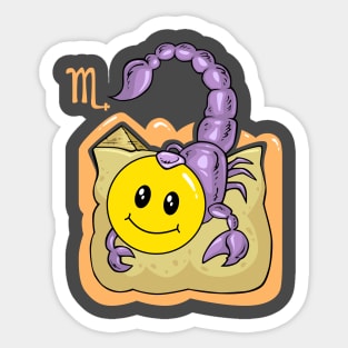 Smiley Scorpio Sticker